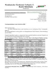 Westdeutscher Tischtennis Verband eV Bezirk ... - tt-Mittelrhein