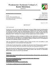 Westdeutscher Tischtennis Verband eV Bezirk ... - tt-Mittelrhein