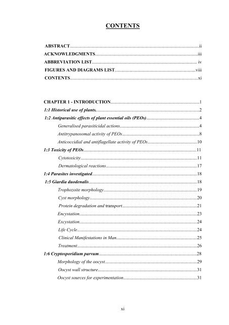 the inhibitory properties of and mode of action of plant essential oils ...