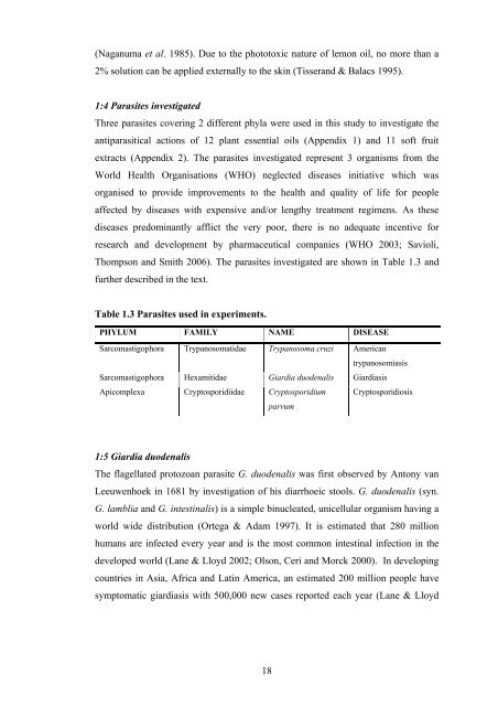 the inhibitory properties of and mode of action of plant essential oils ...