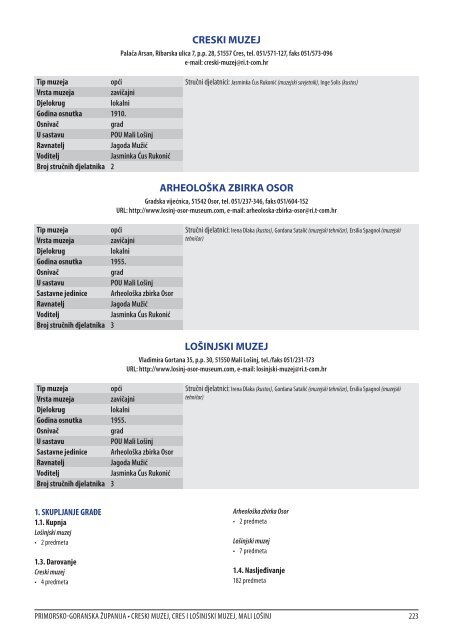 Izvješća hrvatskih muzeja 2005 - MDC