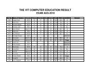 THE VIT COMPUTER EDUCATION RESULT - Theviteducation.org