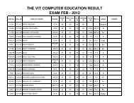 The VIT FINAL RESULT Feb-2012(RAJSTHAN on - Theviteducation ...
