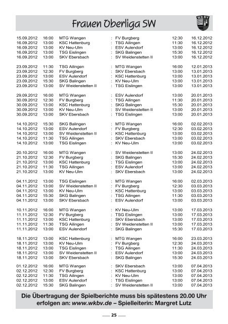 Saison 2012/2013 - WKBV