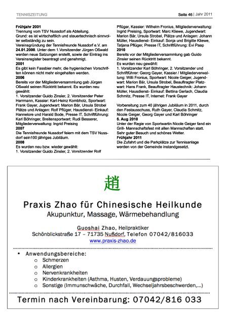 TSV Nussdorf 4.11 ausge. f. Print:Layout 1 - Tennisfreunde Nussdorf ...