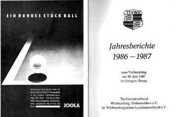 TTVWH-Jahresbericht 1986/1987