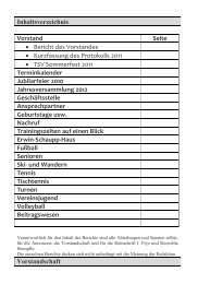 Magazin Vereinsnachrichten 2011 - TSV Steinhaldenfeld