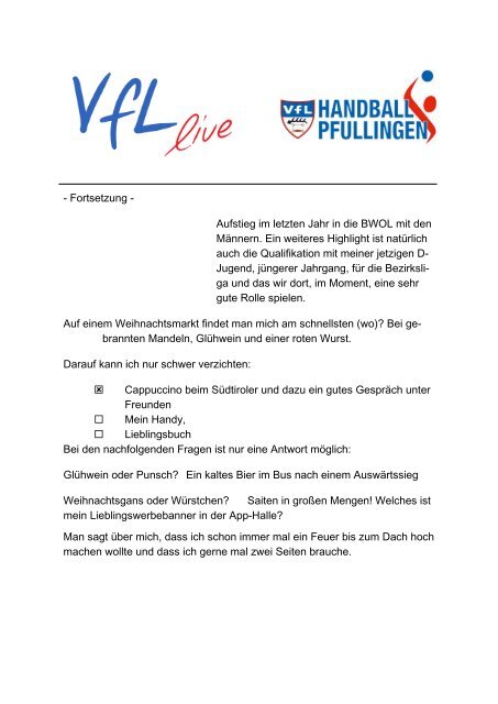 Ausgabe 07 - 2010/2011 | VfL - VfL Pfullingen