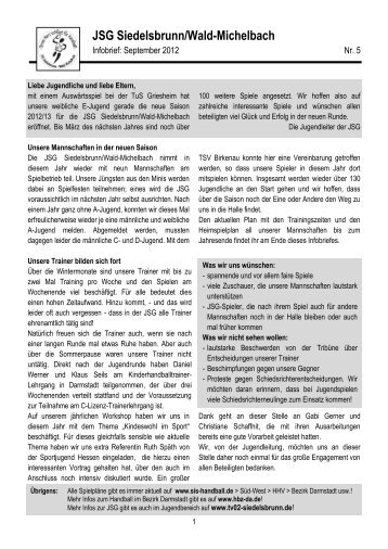 JSG - INFOBRIEF - TV02 Siedelsbrunn