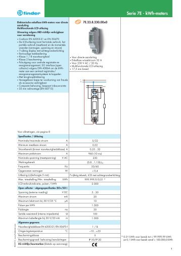 Serie 7E - kWh-meters - Finder