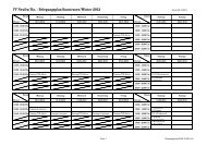 Belegungsplan Kunstrasen Winter 2012 - FV Neufra / Donau