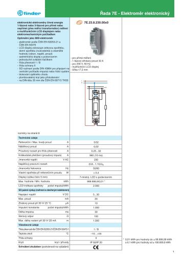 Åada 7E - ElektromÄr  elektronickÃ½ - Finder