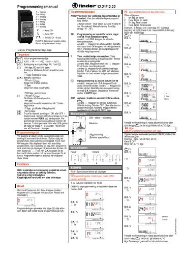 Programmeringsmanual 12.21/12.22