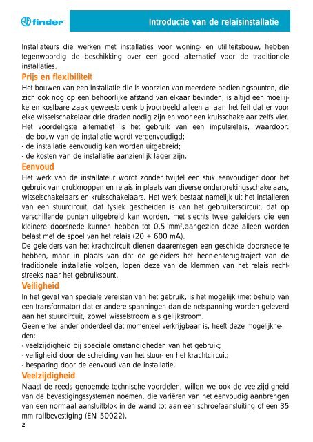 Download: Voor de installateur - Finder