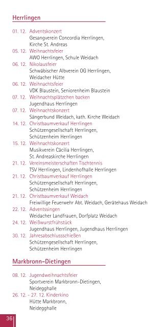 Veranstaltungskalender 2013 - Blaustein