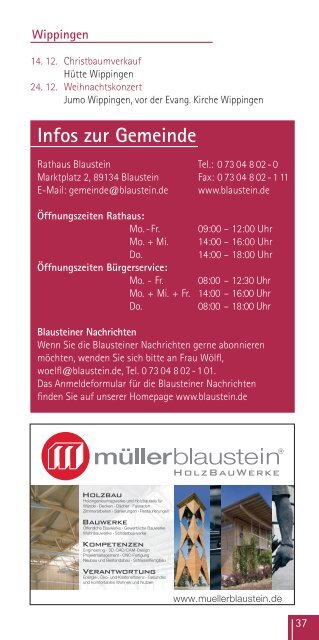 Veranstaltungskalender 2013 - Blaustein