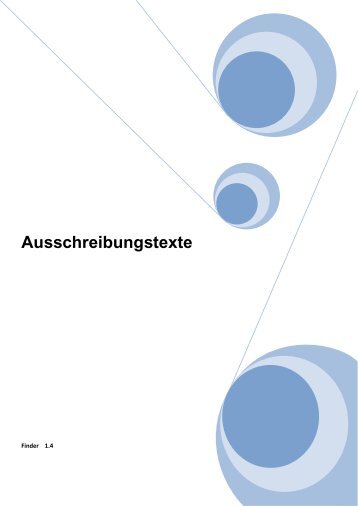 Ausschreibungstexte - Finder