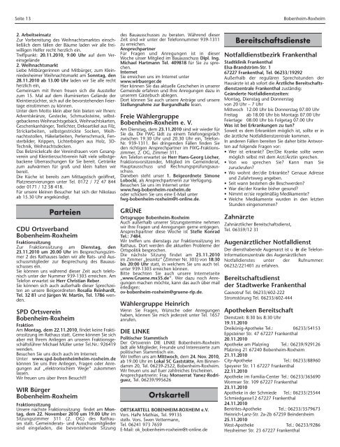 Amtsblatt der Gemeinde Bobenheim-Roxheim