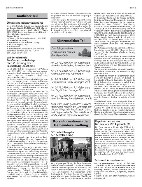 Amtsblatt der Gemeinde Bobenheim-Roxheim