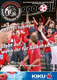 TSV Sipplingen Steht auf, wenn ihr für Salem seid!! 15.30 Uhr RWS2