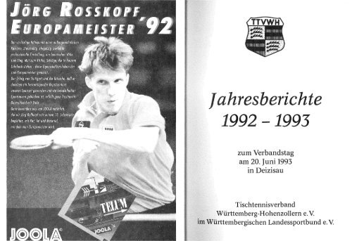 TTVWH-Jahresbericht 1992/1993