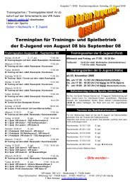 Trainingszeiten der E-Jugend (Feld) - VfR Aalen 1921 e.V.