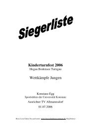 Kinderturnfest 2006 Wettkämpfe Jungen - Hegau-Bodensee-Turngau