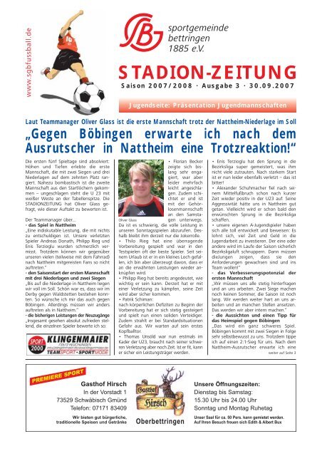 STADION-ZEITUNG - SG Bettringen