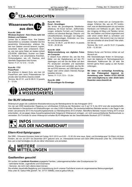 Ausgabe 14. Dezember 2012 - Allensbach