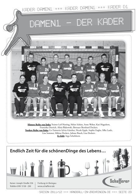 saison 2011/2012 - TSV Alemannia Zähringen