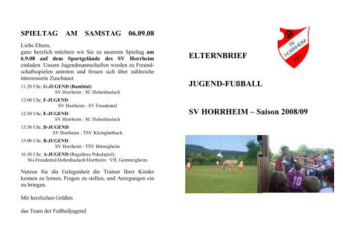 Flyer - SV Horrheim