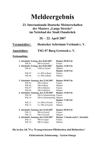 Meldeergebnis DM Masters lang 2007 - TSV Lindau 1850 e.V. ...
