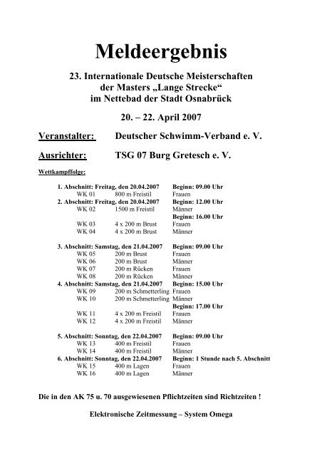 Meldeergebnis DM Masters lang 2007 - TSV Lindau 1850 e.V. ...