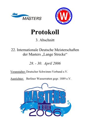 Protokoll - Masters in Berlin