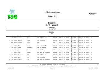 Seagate Crystal Reports - Ergeb - Vierlanden-Triathlon