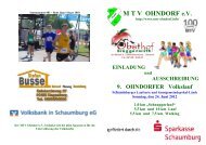 Ausschreibung - MTV Ohndorf