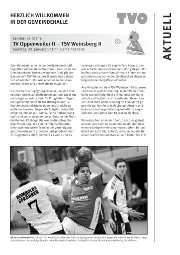 TSV Weinsberg II - TV Oppenweiler