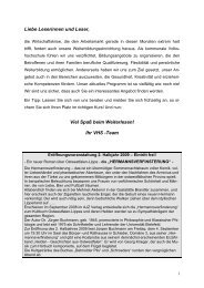 ALLGEMEINE INFORMATIONEN - Volkshochschule Lippe-Ost