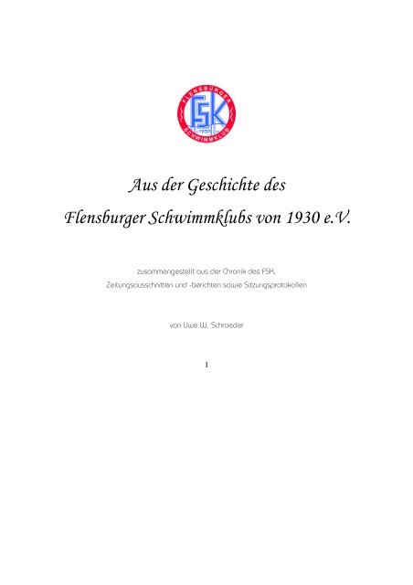 FSK-Vereinschronik - Flensburger Schwimmklub