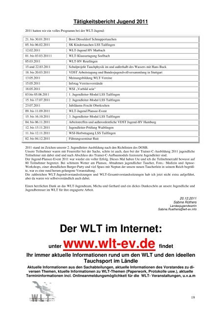 Mitgliederversammlung - WLT eV