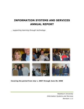 information systems and services annual report - Washburn University