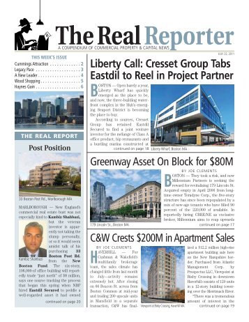 Tech Lease a Milestone for 'Legacy' Assets - The Real Reporter