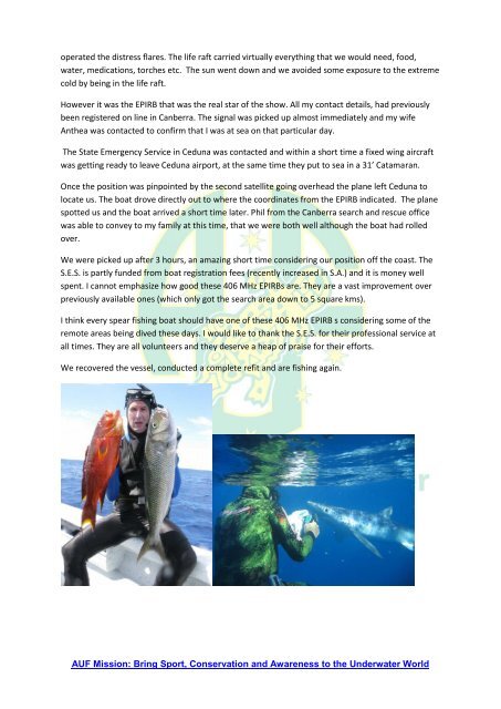 G at Australian Seachange Newsletter - Southern Freedivers