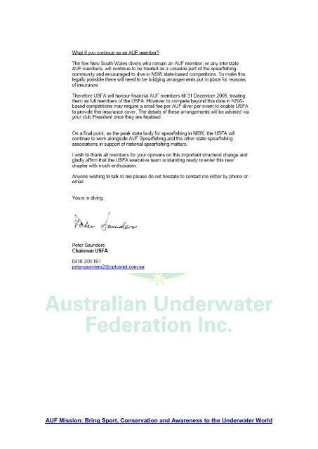 G at Australian Seachange Newsletter - Southern Freedivers