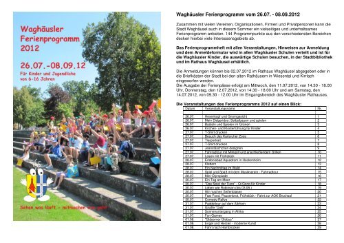 Ferienprogramm Mitteilungsblatt 2012_06_08 mit ... - Stadt Waghäusel