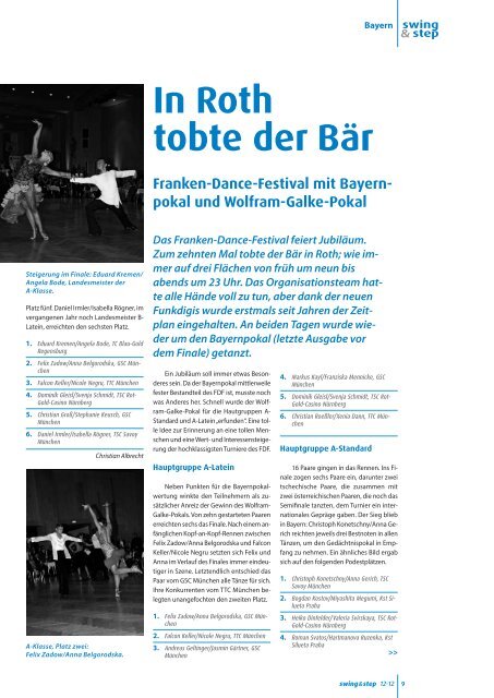 schaften Latein der Haupt- gruppe D - Deutscher Tanzsportverband ...