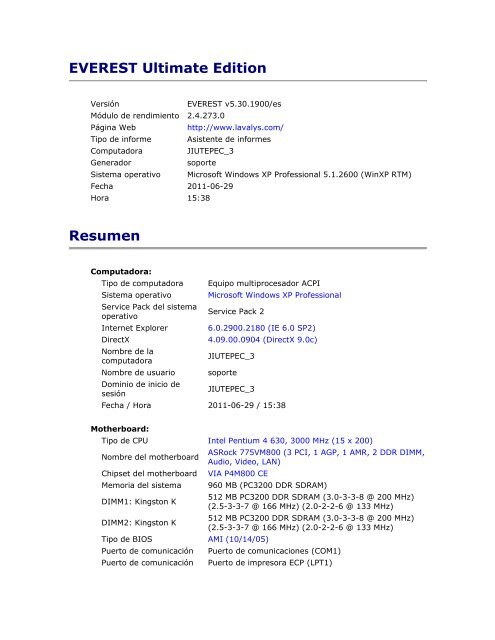 Report Central de Enfermeras