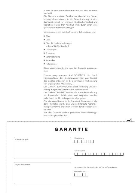 GARANTIE - Rika