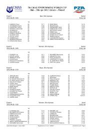 Event 1 Men, 50m Apnoea Senior - CMAS Finswimming World Cup