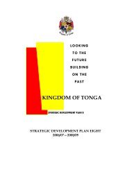 KINGDOM OF TONGA - SPREP